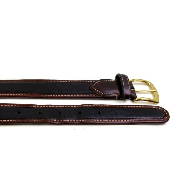 Cole Haan BLACK BROWN GENUINE LEATHER 1.25"Wd CASUAL DRESS MEN'S BELT Sz 40 (A77 - Picture 10 of 12